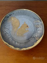 Piatto da esposizione in porcellana e ORO 24Kt