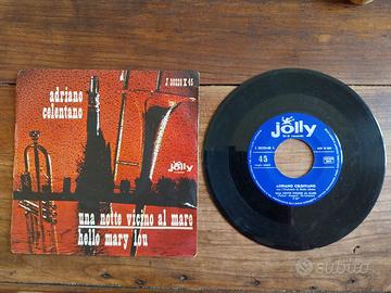 45 giri Adriano Celentano Una notte vicino al mare