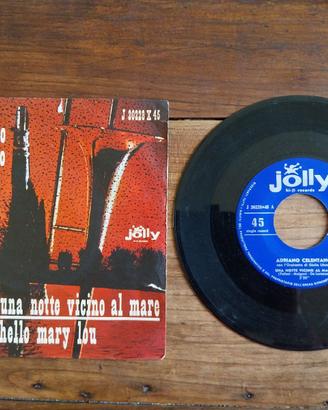 45 giri Adriano Celentano Una notte vicino al mare