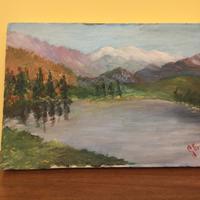 Quadro dipinti ad olio su tela paesaggio 20 X 30