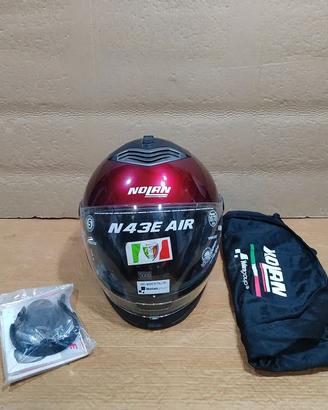 Casco Nolan N43E AIR nuovo xxs ncom rosso bordeaux