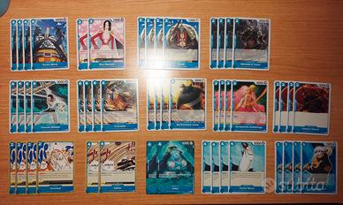 Lotto di 50 carte blu One Piece tcg