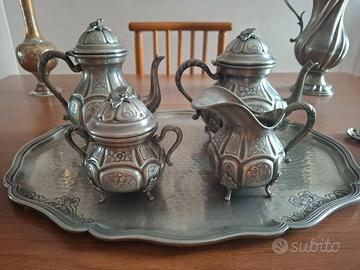 Servizio da Tè Vintage in Peltro 95% Peltromar Ita