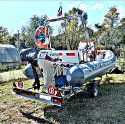 Gommone 4,5 m + 2 motori + carrello a norma