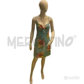 ABITO DONNA KENZO JUNGLE AZZURRO FIORATO