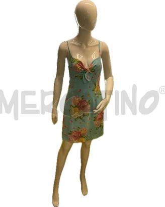 ABITO DONNA KENZO JUNGLE AZZURRO FIORATO