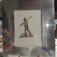 Quadro con cornice argentata a specchio