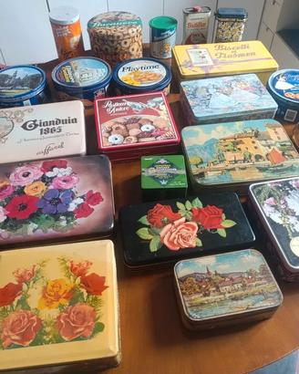 scatole di tolla latta Ferro vintage leggere