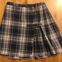 Gonna a pieghe scozzese lana tartan tg 42