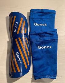 Parastinchi da calcio gonex blu con fascia