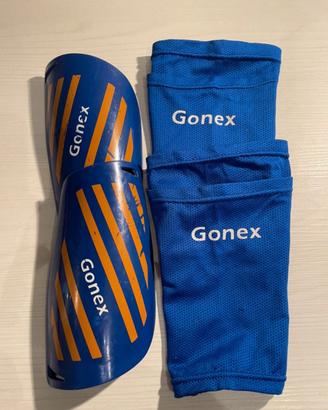 Parastinchi da calcio gonex blu con fascia