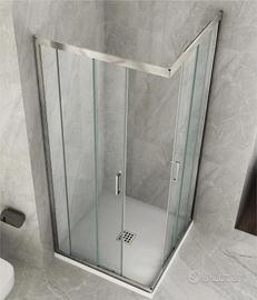 Box Doccia Crystal,Temperato 6mm, Scorrevole 70x80