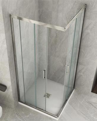 Box Doccia Crystal,Temperato 6mm, Scorrevole 70x80