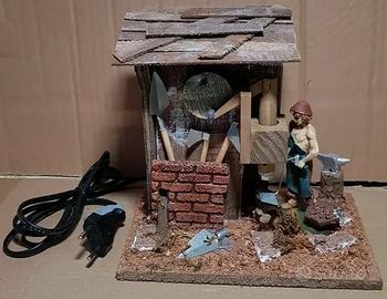 fabbro in movimento presepe statuina resina NUOVO!