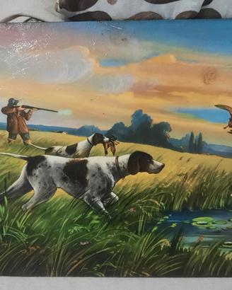 Quadro scena di caccia