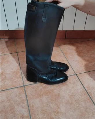 Stivali da equitazione in vero cuoio misura 37 
