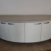 mobile stondato legno bianco con base in marmo 