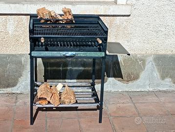 B ARBECUE  ARTIGIANALE CM 70 CON BRUCIA LEGNA