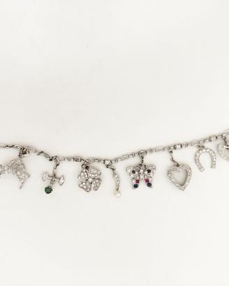 Bracciale oro bianco con ciondoli charms