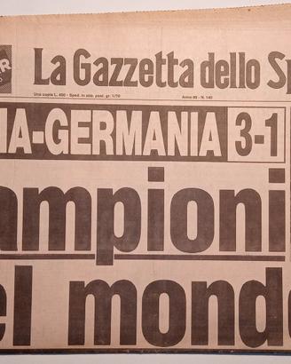 Gazzetta /corriere italia campione del mondo 1982
