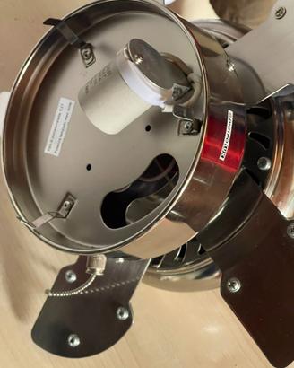 Ventilatore soffitto 5 pale cromato con luce