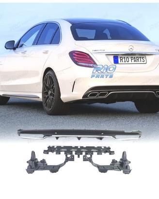 DIFFUSORE MERCEDES CLASSE C W205 AMG 15-21 LOOK C6