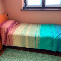 letto singolo per cameretta colore legno / arancio