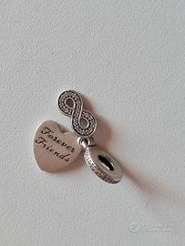Charm Pandora Argento 925 Cuore +  Infinito 