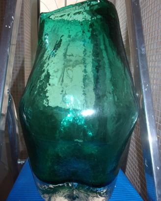 Grande vaso vetro Murano Venini informale Bianconi