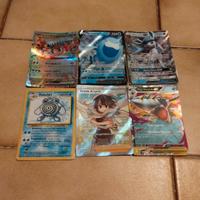 lotto di 6 carte Pokemon EX, GX e Poliwhirl 1999