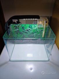 acquario completo di filtro e led