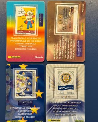 Lotto 4 francobolli commemorativi 2005 Italia