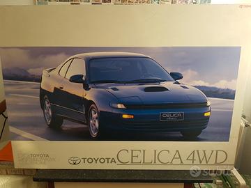 Cartello celica 4WD toyota su masonite spessa