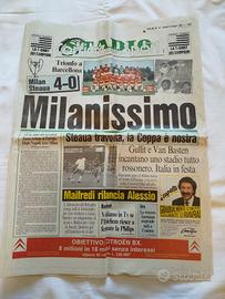 giornale originale 1989 corriere dello sport milan