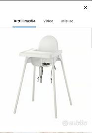 Seggiolone per bambini Ikea colore Rosso.