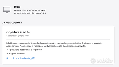 iMac 27'' 2013 usato