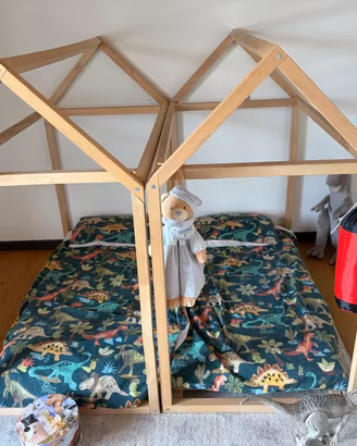 Lettino montessori casetta 70x140 bambini