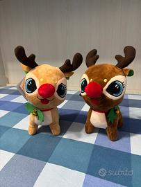 Set di 2 Peluche Renna Natalizia