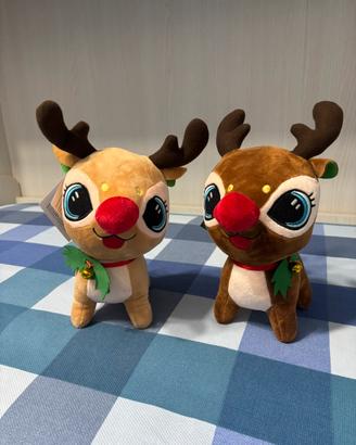 Set di 2 Peluche Renna Natalizia
