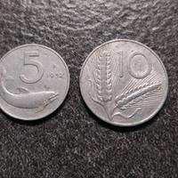 5 Lire e 10 Lire 1952 Italia