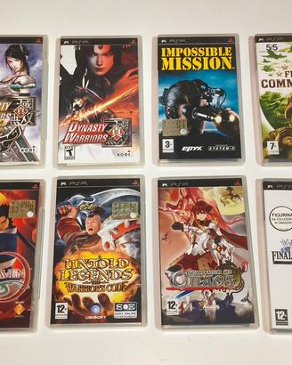 Lotto 8 videogiochi per PlayStation Portable PSP
