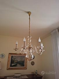 Lampadario in vetro soffiato