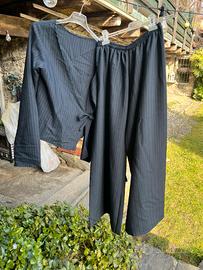 Completo 100% lana blue navy nuovo mai indoss