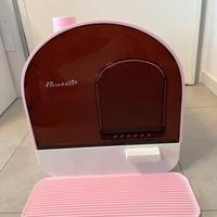 Lettiera per gatti chiusa rosa + vassoio (Paw-Hut)