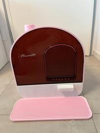 Lettiera per gatti chiusa rosa + vassoio (Paw-Hut)