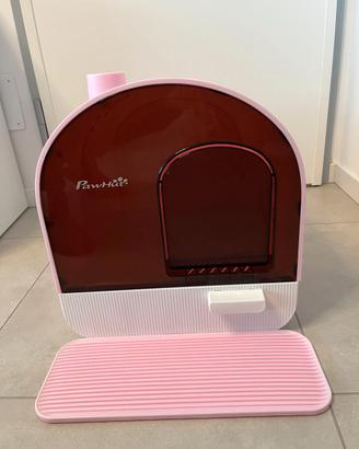 Lettiera per gatti chiusa rosa + vassoio (Paw-Hut)