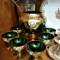 servizio cocktail da 6 vetro murano tre fuochi 