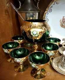 servizio cocktail da 6 vetro murano tre fuochi 