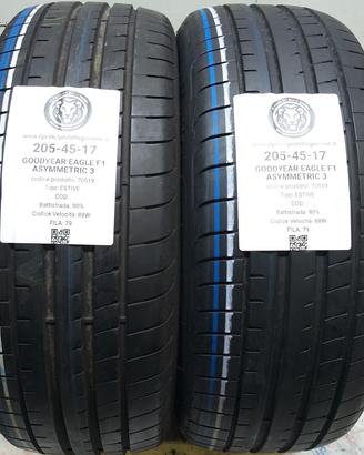 2 GOMME 205 45 17 GOODYEAR A70519