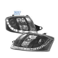 FARI AUDI TT 98-05 LUCE DIURNA LED REALE FONDO NER